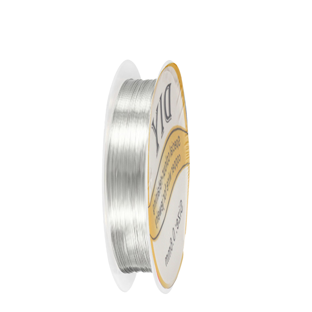 Jewelry Making Wire - 1Roll Silver Copper Wire 0.3/0.4/0.5/0.6/0.8mm Bead