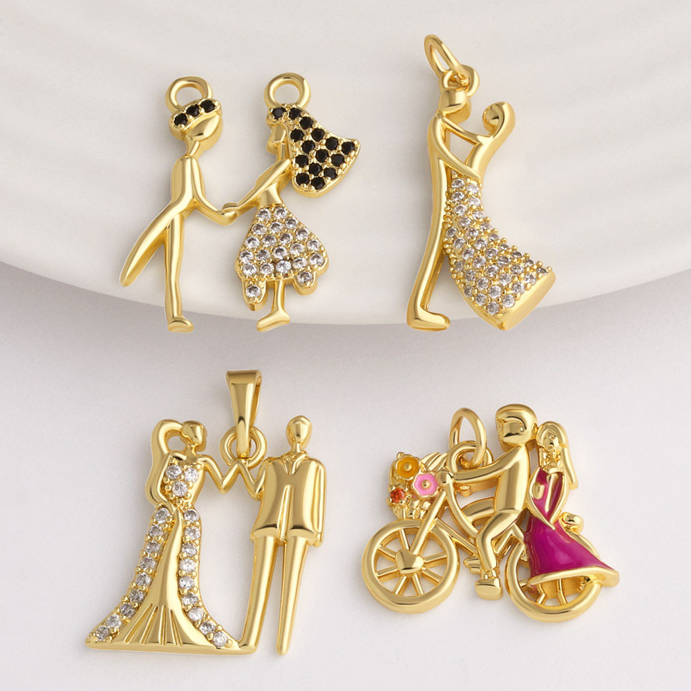 Jewelry Making For Couples - OCESRIO Gold Plated Brass Couple Lover