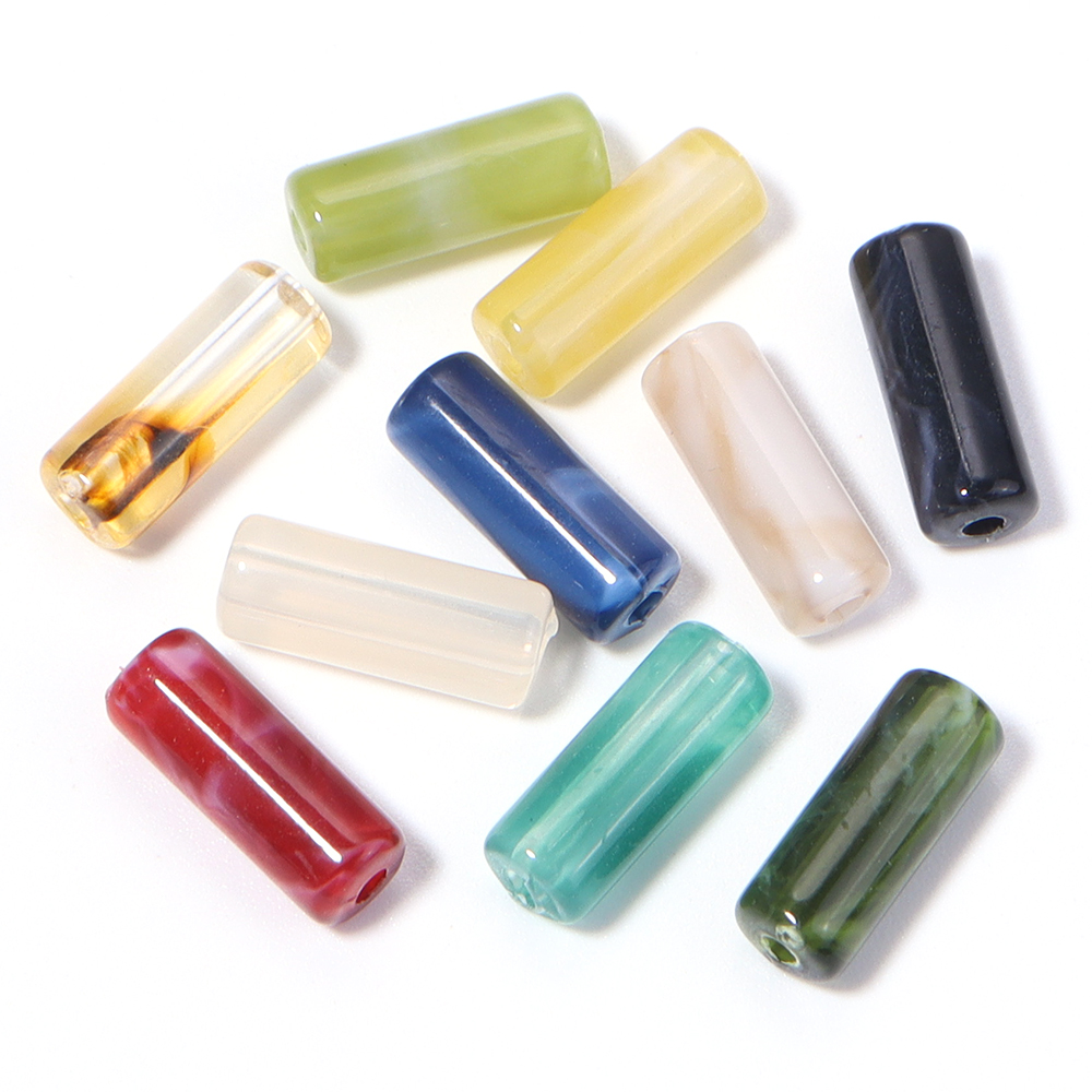 Jewelry Making With Stones - 100pcs 5x13mm Imitation Jade Stone Acrylic