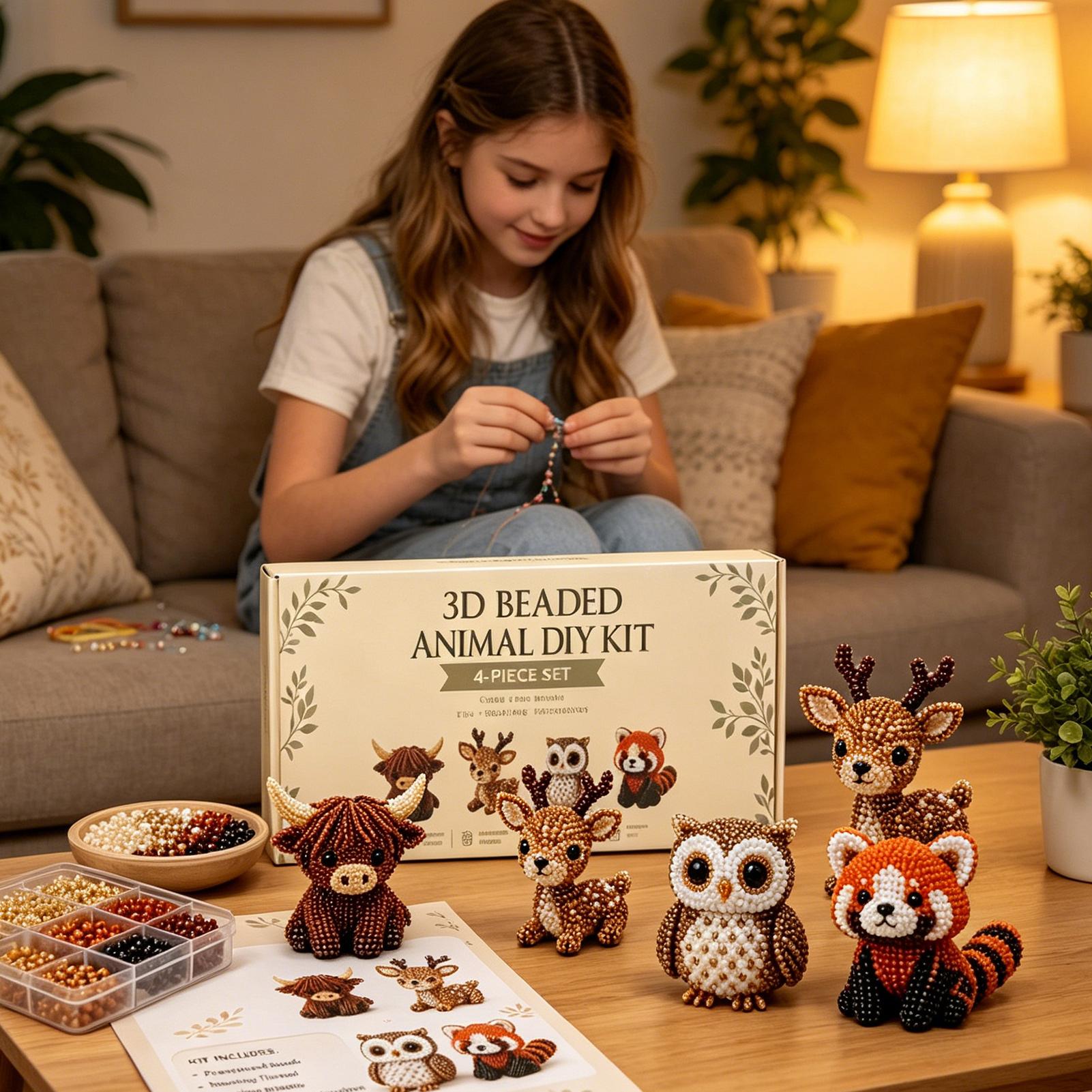 Jewelry Making For Beginners - 3D Beaded Animal Kit Handmade Beadwork