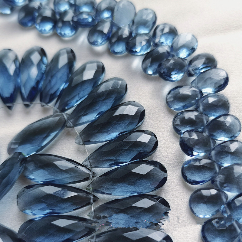 Jewelry Making In London - 2Pieces Loose Beads London Blue Color