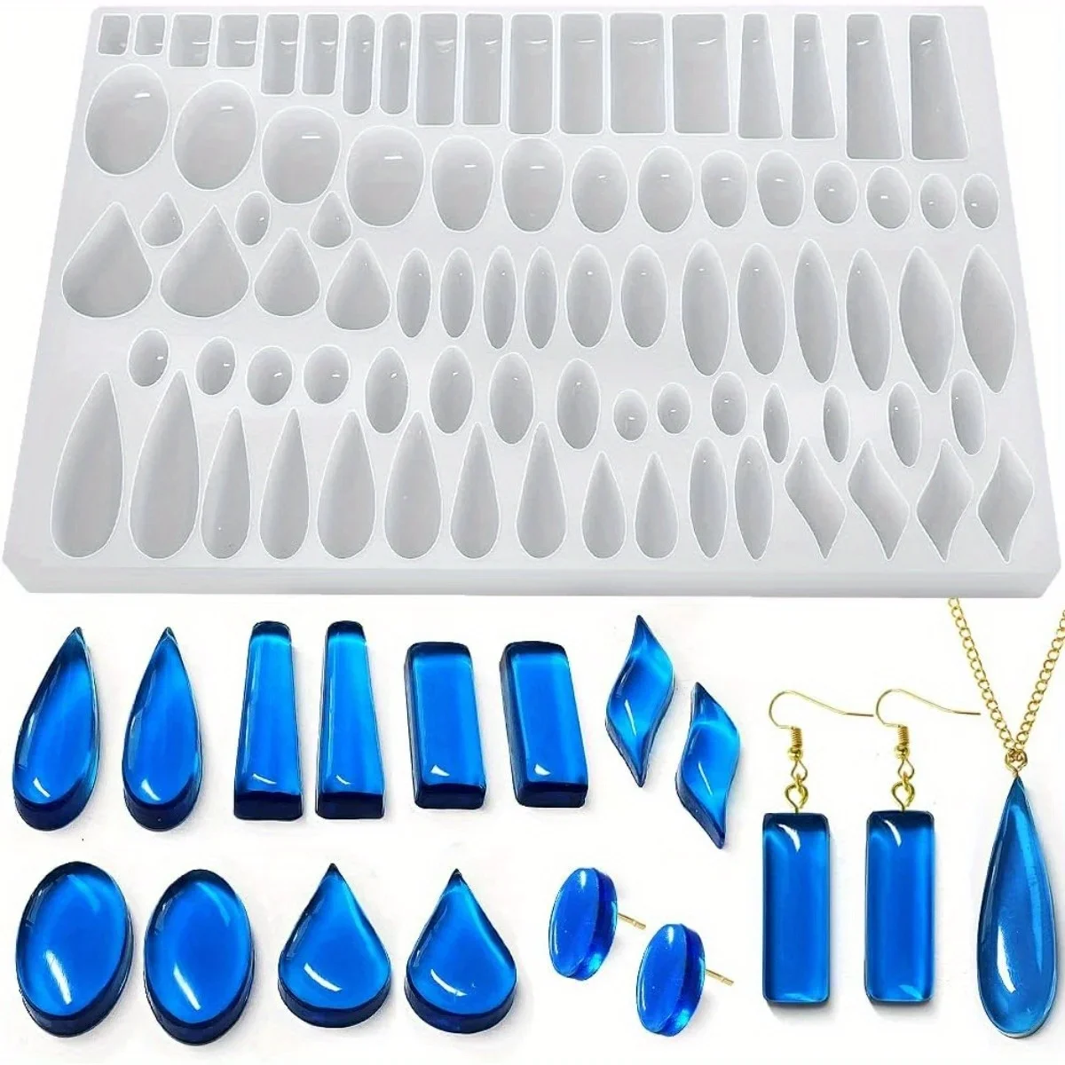 Stud Earrings Silicone Mold wi - Jewelry Making Uv Resin Kit ulasan dan harga