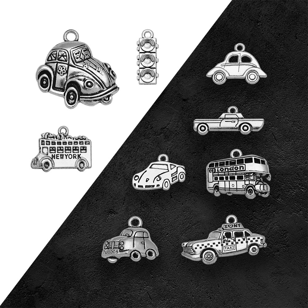 Silver Plated Taxi Bus Car Tra - Jewelry Making In London ulasan dan harga