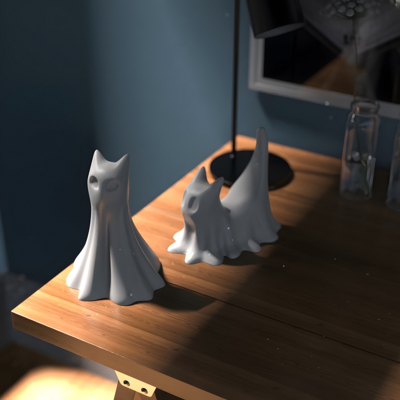 Ghost Cat Halloween Desktop Or - Jewelry Making Uv Resin Kit ulasan dan harga