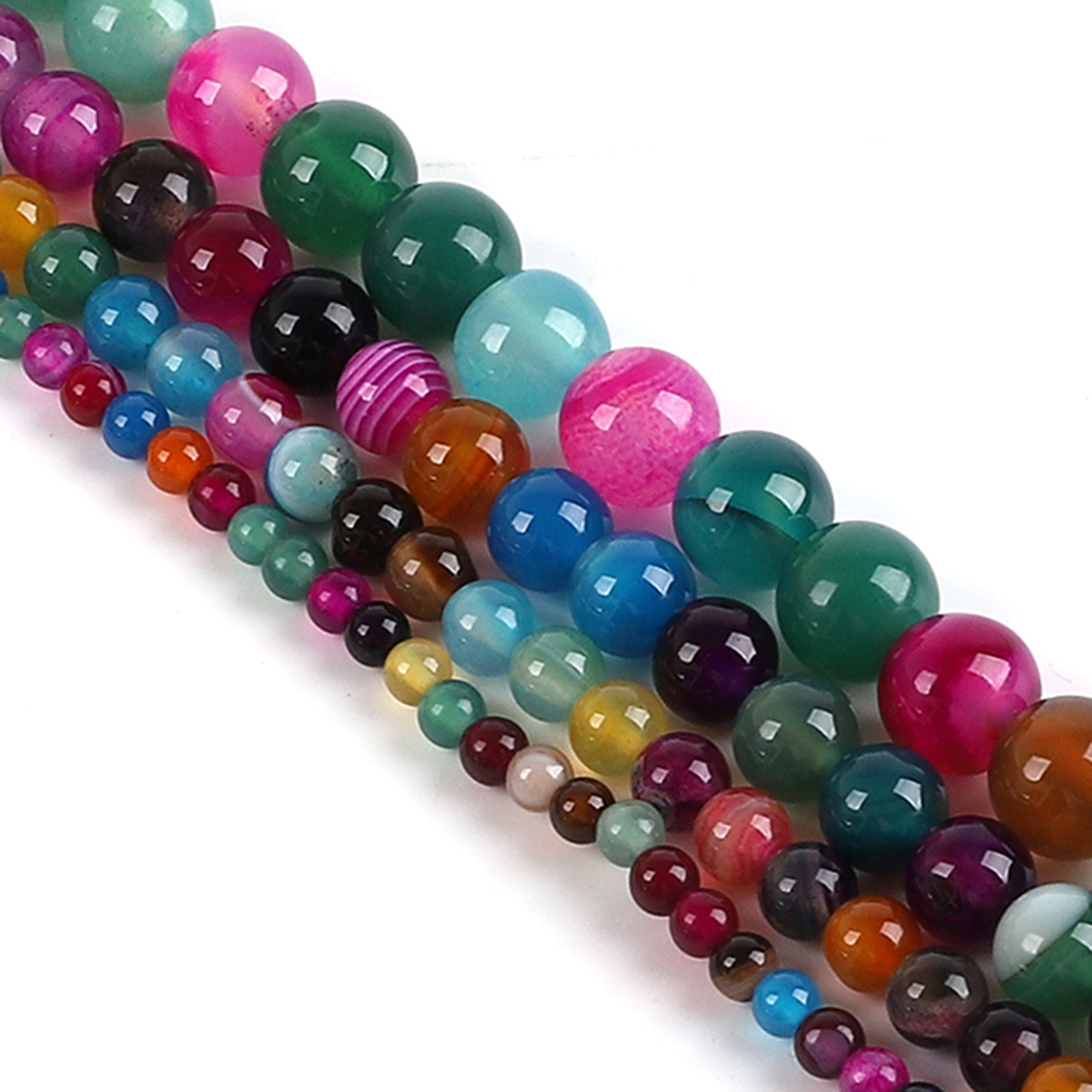 Natural Agate Stone Beads Colo - Jewelry Making With Stones ulasan dan harga
