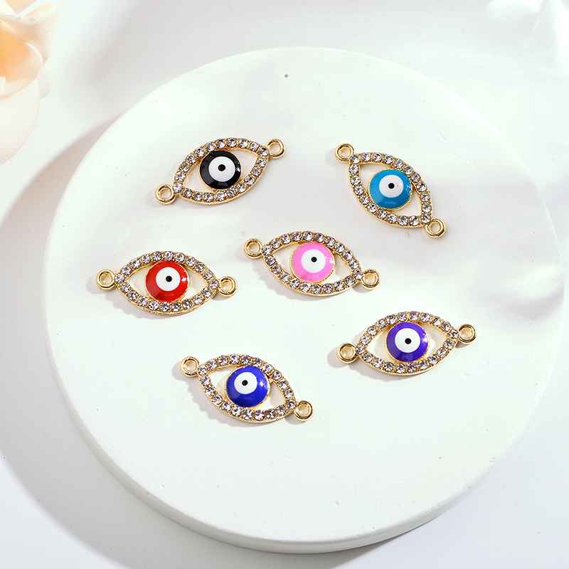 10Pcs 22*10MM Lucky Demon Eyes - Jewelry Making For Couples ulasan dan harga