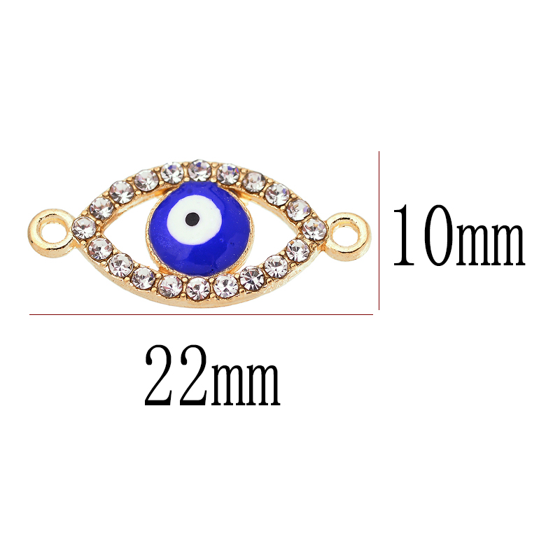 10Pcs 22*10MM Lucky Demon Eyes - Jewelry Making For Couples ulasan dan harga
