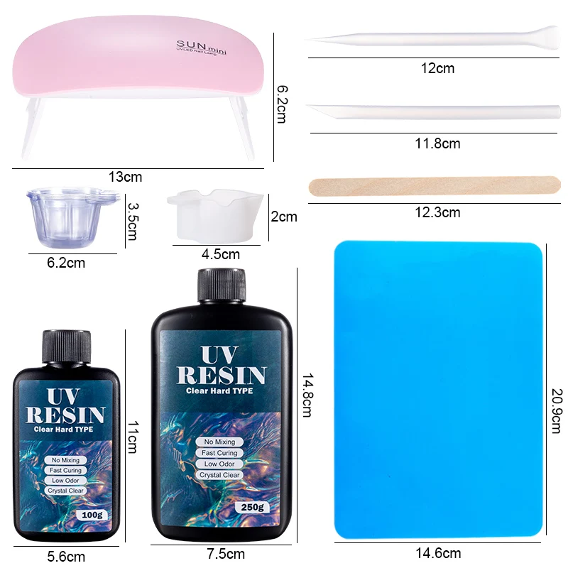 Hard UV Resin Glue Kit Fast Cu - Jewelry Making Uv Resin Kit ulasan dan harga