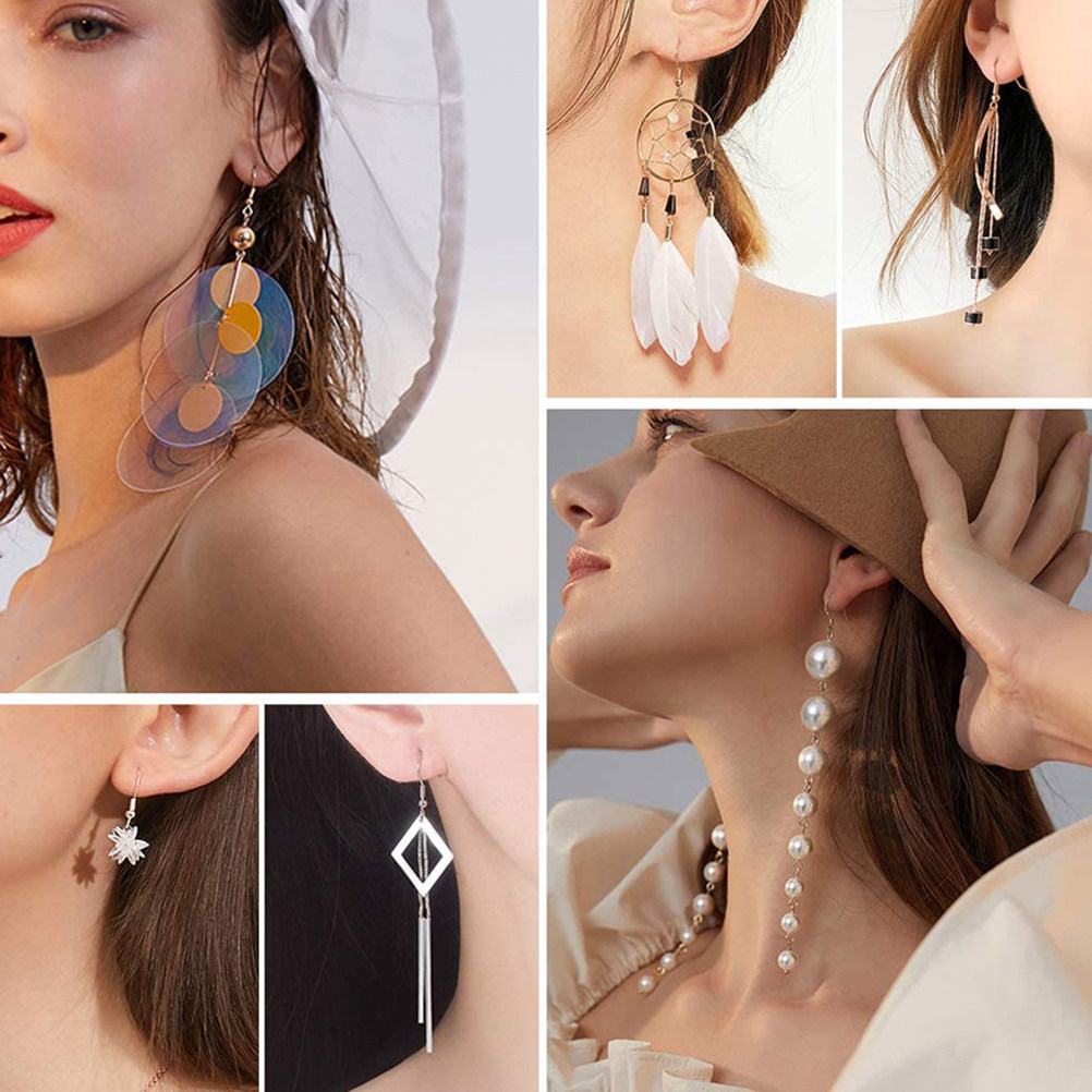 400Pcs Ear Hook Materials DIY  - Jewelry Making For Beginners ulasan dan harga