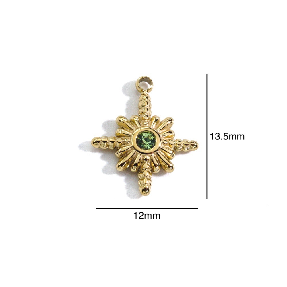3Pcs Stainless Steel Gold Colo - Jewelry Making With Stones ulasan dan harga