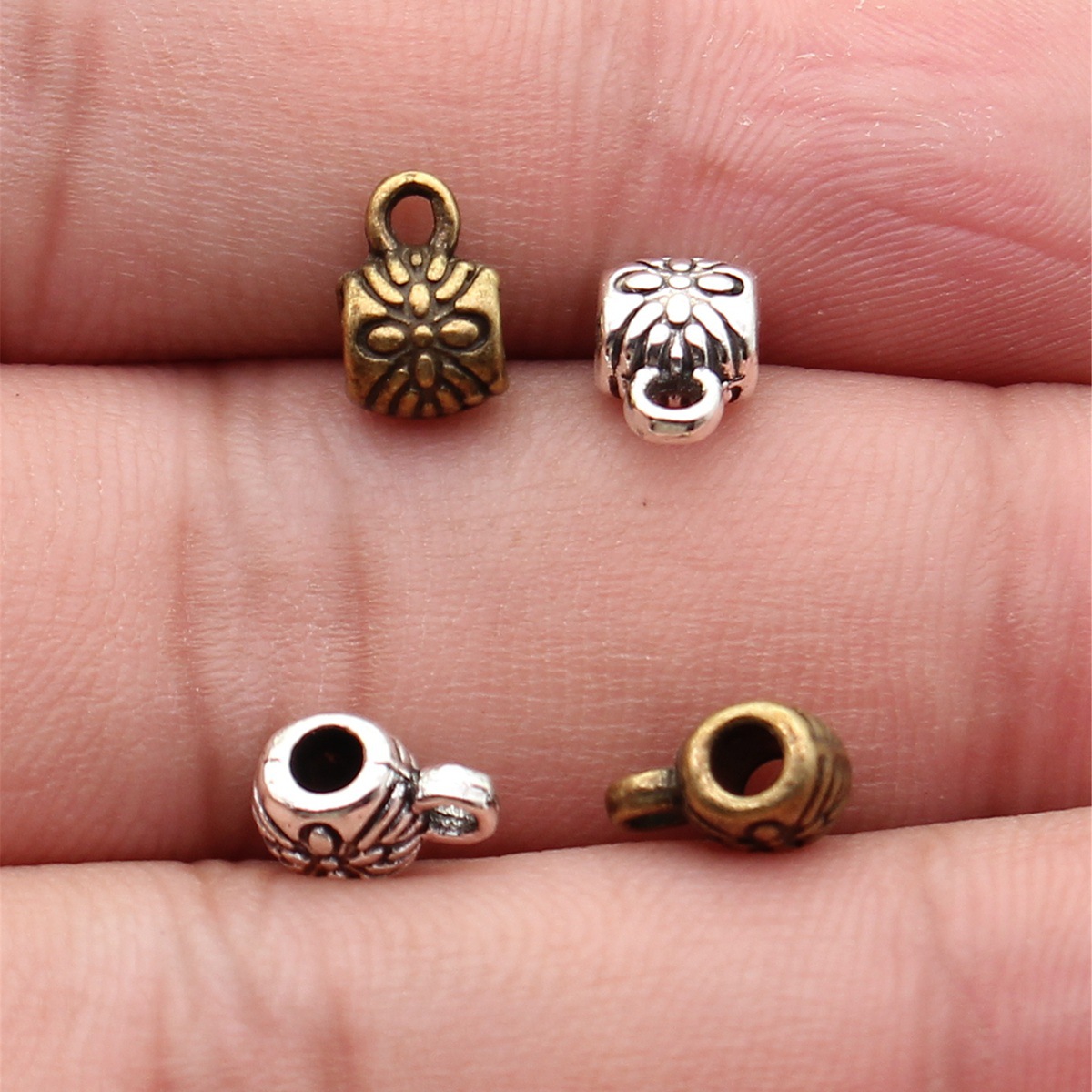 Double Hollow Heart Large Hole - Jewelry Making For Couples ulasan dan harga