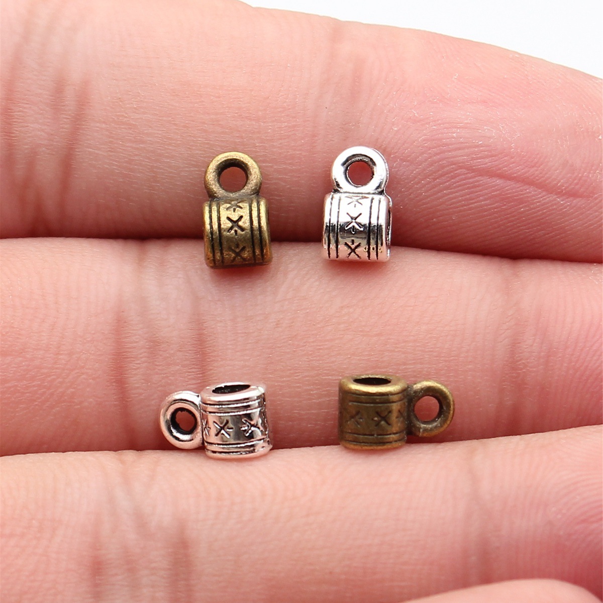 Double Hollow Heart Large Hole - Jewelry Making For Couples ulasan dan harga
