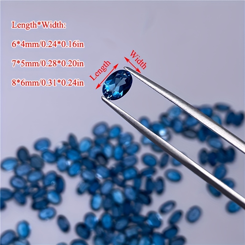 1pc natural London blue topaz- - Jewelry Making In London ulasan dan harga