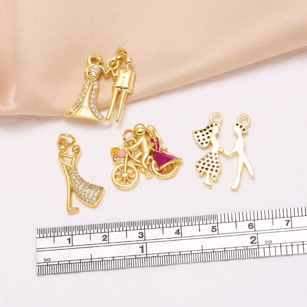 OCESRIO Gold Plated Brass Coup - Jewelry Making For Couples ulasan dan harga