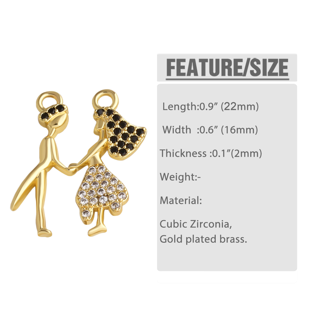OCESRIO Gold Plated Brass Coup - Jewelry Making For Couples ulasan dan harga