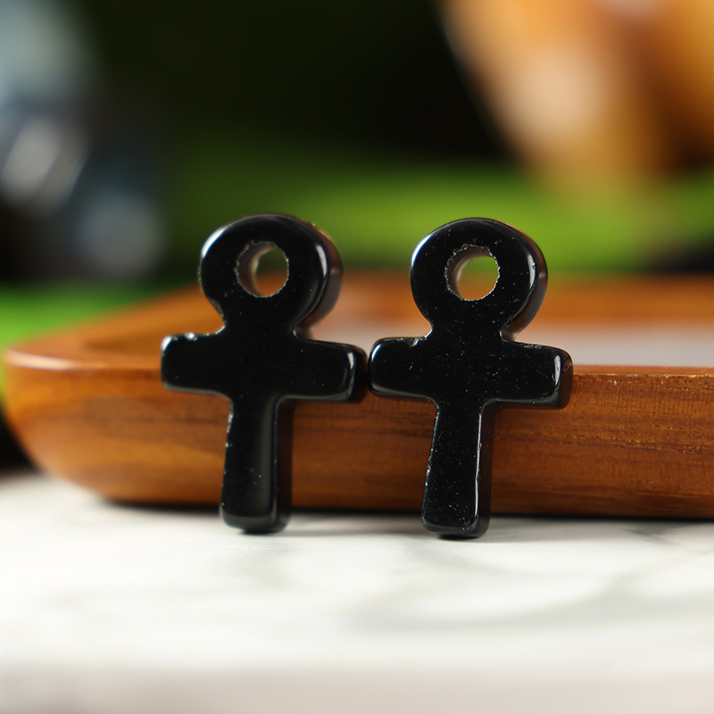 Obsidian Ankh Cross Pendant Li - Jewelry Making Michaels ulasan dan harga