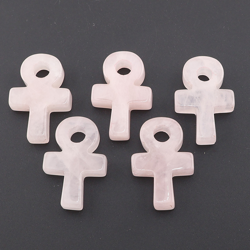 Rose Quartz Ankh Cross Pendant - Jewelry Making Michaels ulasan dan harga