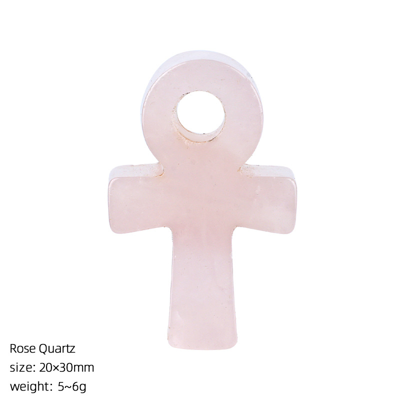 Rose Quartz Ankh Cross Pendant - Jewelry Making Michaels ulasan dan harga