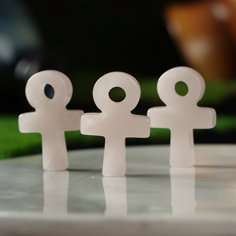 Rose Quartz Ankh Cross Pendant - Jewelry Making Michaels ulasan dan harga
