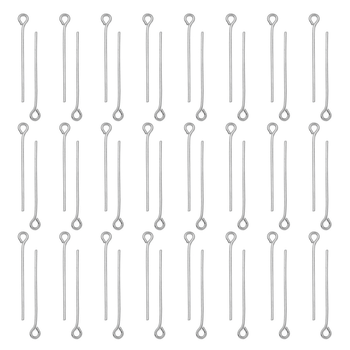 100Pcs/Lot Stainless Steel Eye - Jewelry Making Basics ulasan dan harga