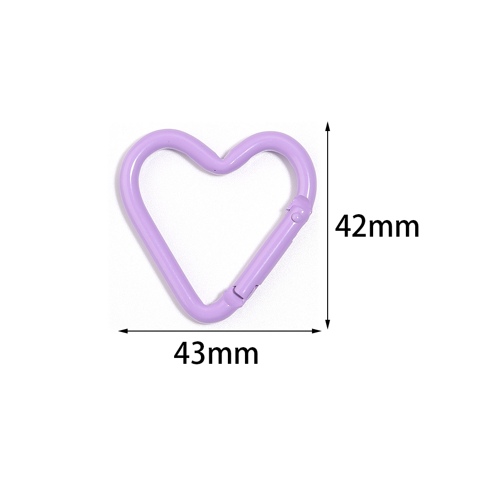 5pcs Colorful Heart-shaped Alu - Jewelry Making Basics ulasan dan harga