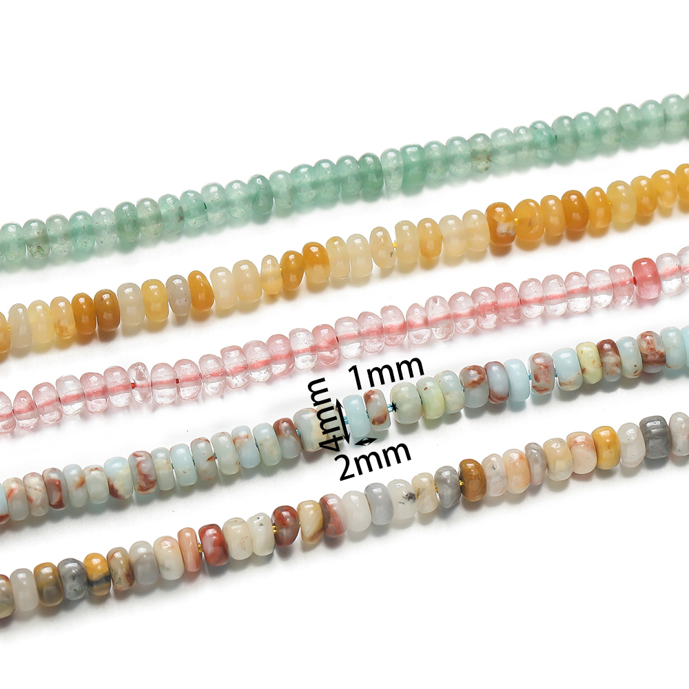 1 Strand Natural Stone Flat Ro - Jewelry Making With Stones ulasan dan harga