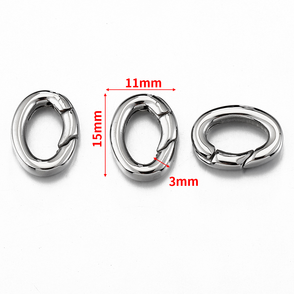 2pcs/1pc Stainless Steel Sprin - Jewelry Making Basics ulasan dan harga
