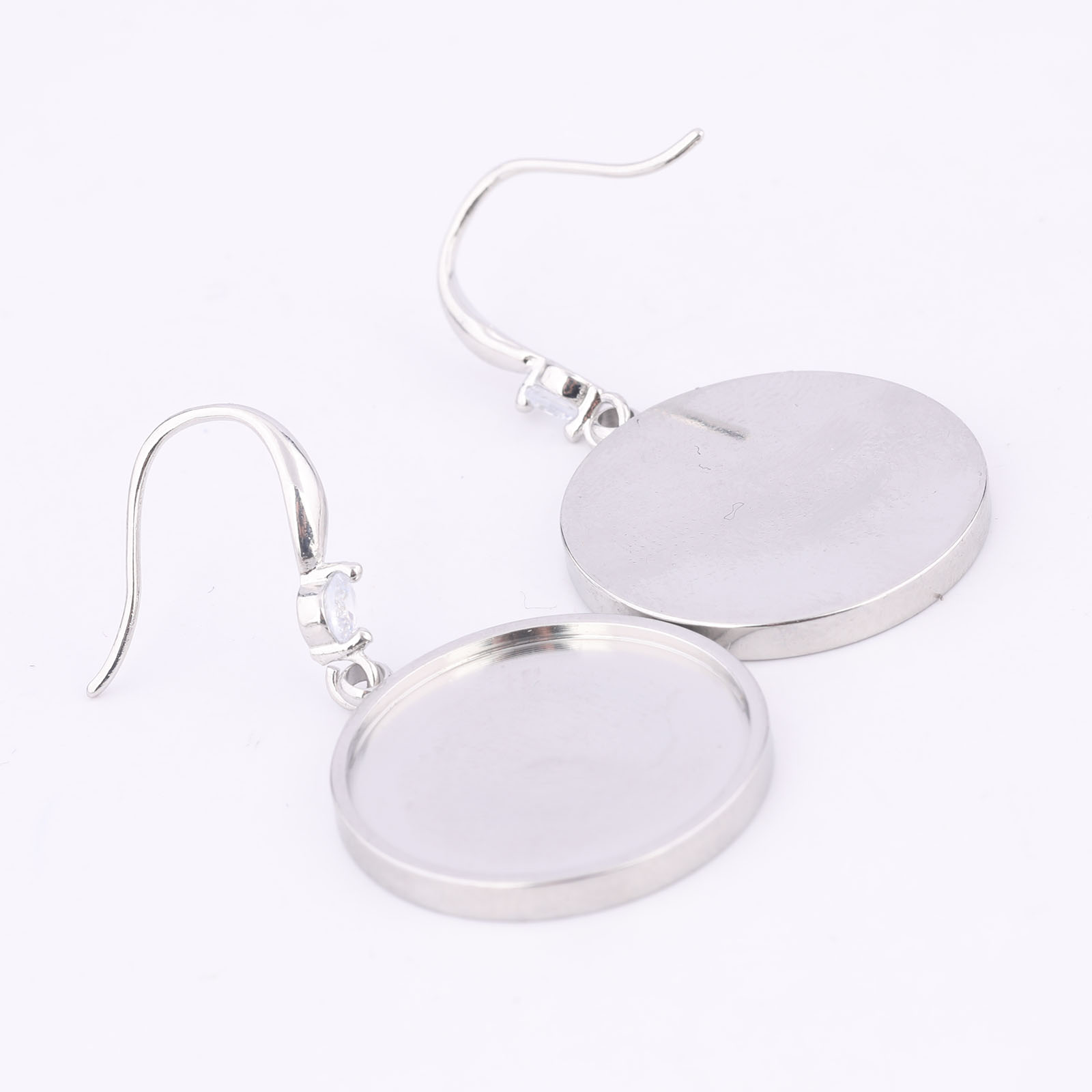 6pcs Stainless Steel Fit 20mm  - Jewelry Making With Stones ulasan dan harga