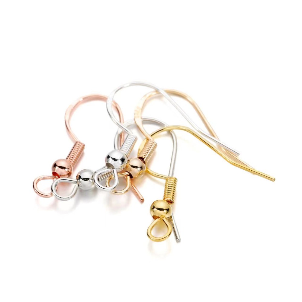 Gold Plated Earring Hooks 100P - Jewelry Making Wire ulasan dan harga