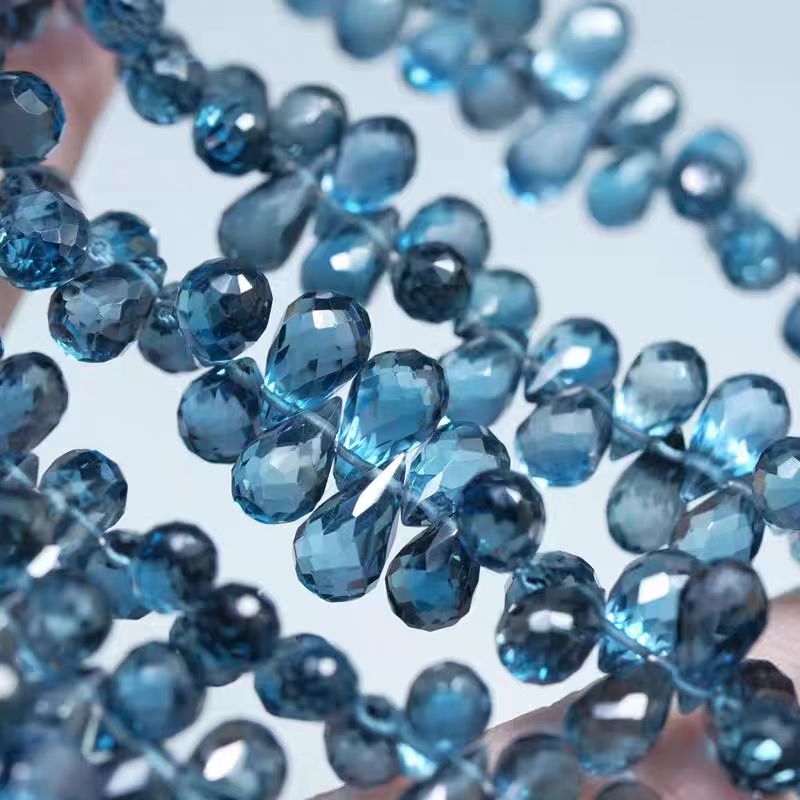 6A London blue Topaz drop face - Jewelry Making In London ulasan dan harga
