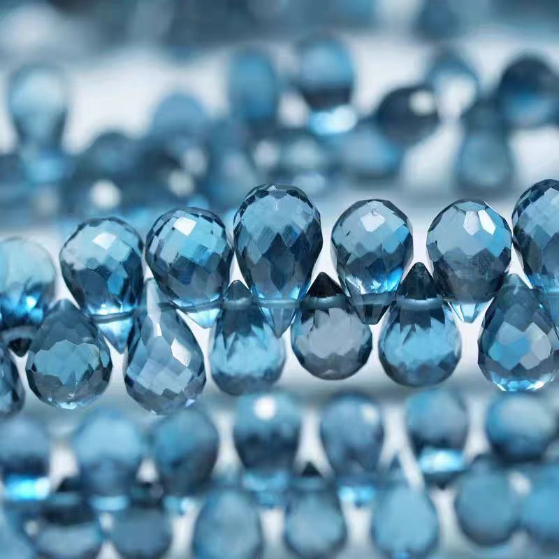 6A London blue Topaz drop face - Jewelry Making In London ulasan dan harga