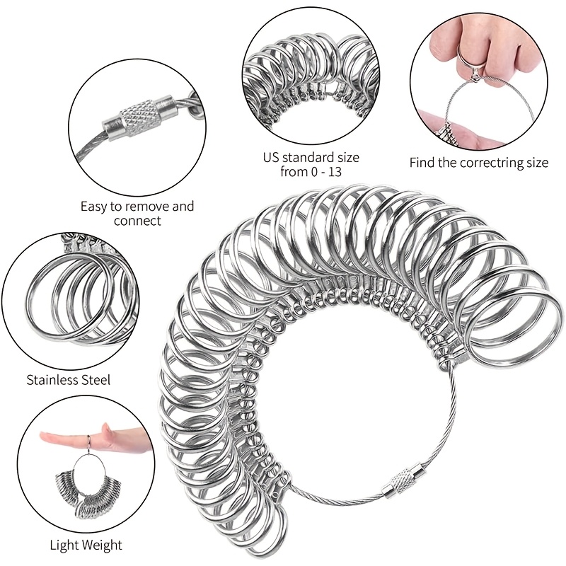 3pcs Stainless Steel Ring Size - Jewelry Making For Beginners ulasan dan harga
