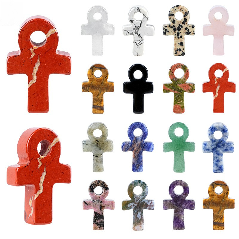Natural Stone Crystal Ankh Pen - Jewelry Making Michaels ulasan dan harga