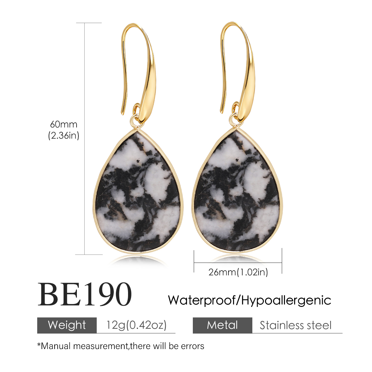 26 * 40mm gold edged water dro - Jewelry Making For Couples ulasan dan harga