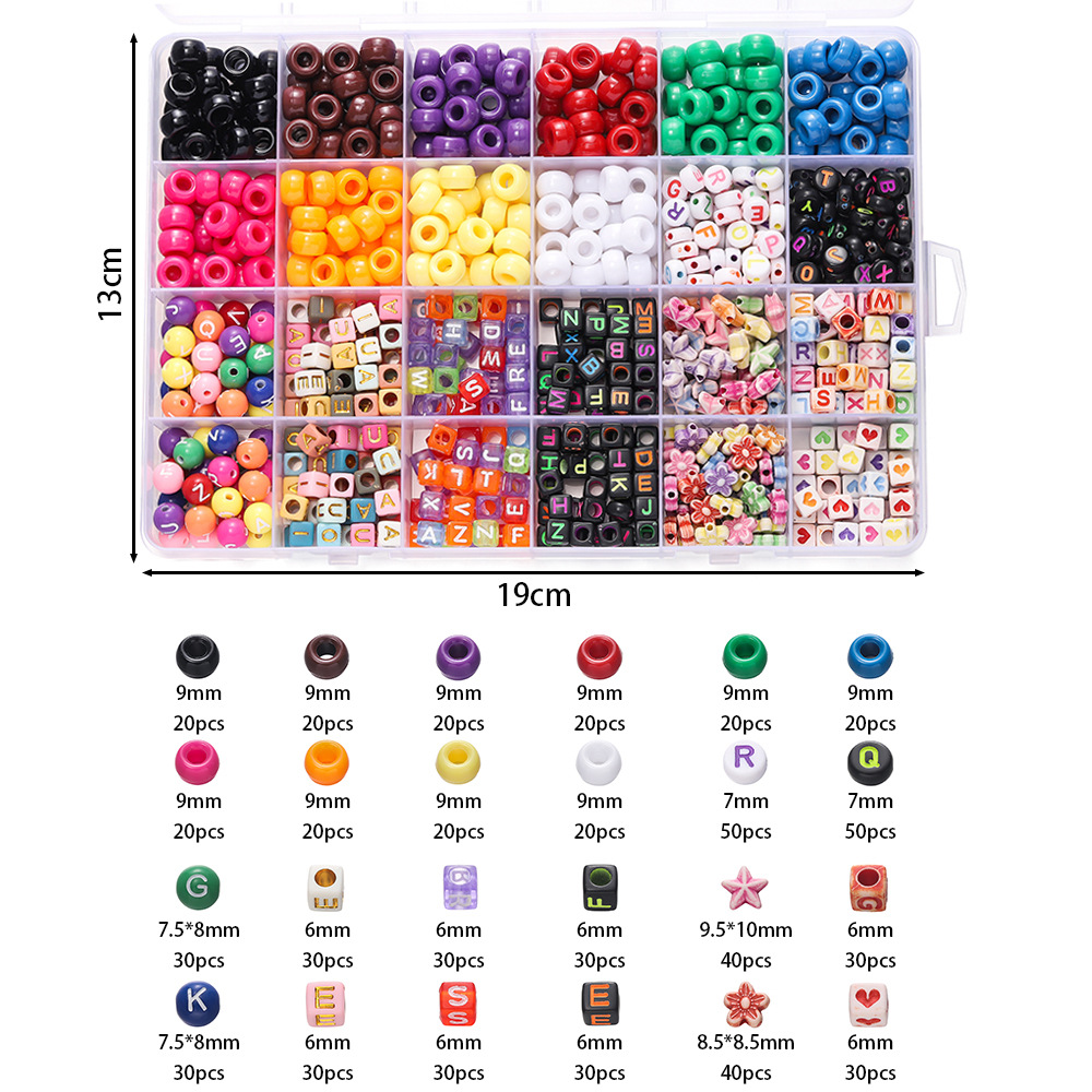 1 Box Colorful Acrylic Pony Be - Jewelry Making Basics ulasan dan harga