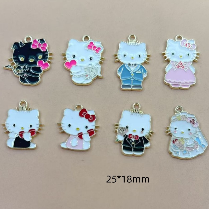 10pcs Cartoon Enamel Couple Ca - Jewelry Making For Couples ulasan dan harga